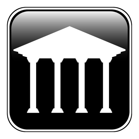 Bank button on white background. Vector illustration.のイラスト素材