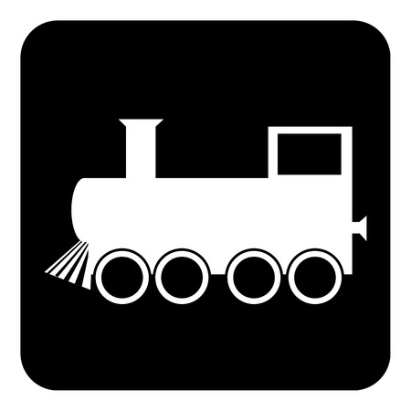 Locomotive button on white background. Vector illustration.のイラスト素材