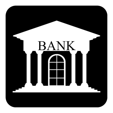Bank button on white background. Vector illustration.のイラスト素材