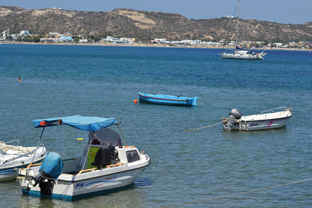 KEFALOS, GREEK - SEPTEMBER 5, 2014: Fishing boats in Kefalos on a Greek island of Kos.のeditorial素材