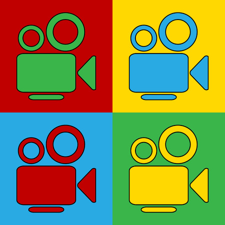 Pop art camera. のイラスト素材