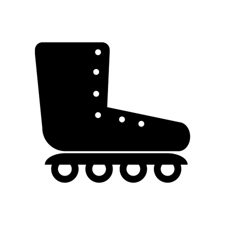 Roller skates icon on white background. Vector illustration.のイラスト素材