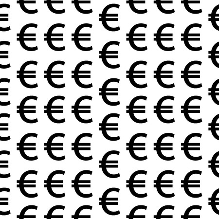 Euro symbol seamless pattern on white backgroundのイラスト素材