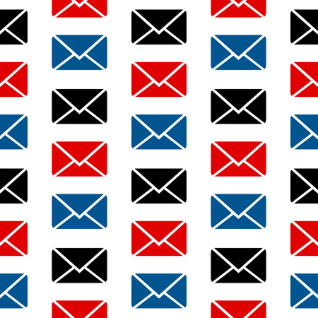 Mail symbol seamless pattern on white backgroundのイラスト素材