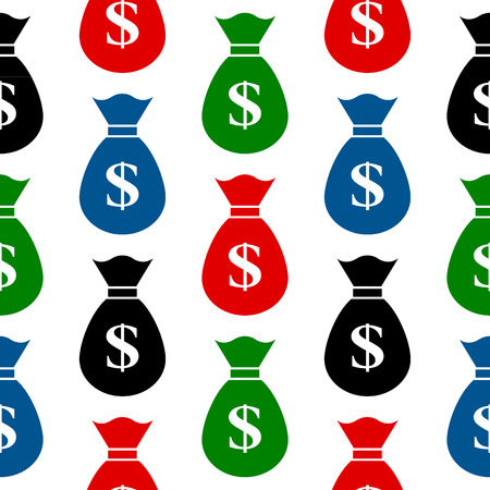 Money symbol seamless pattern on white backgroundのイラスト素材