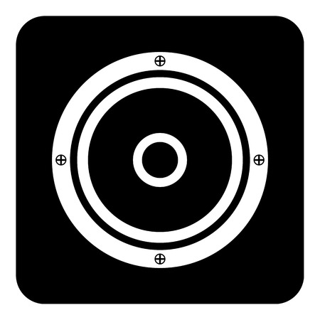 Audio speaker icon on white background.のイラスト素材