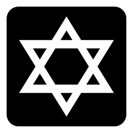 Magen David symbol button on white background. Vector illustration.のイラスト素材