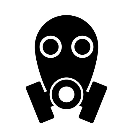 Gas mask icon on white のイラスト素材