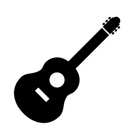 Guitar sign icon on white background. Vector illustration.のイラスト素材