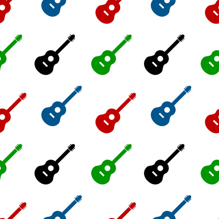 Guitar sign icon on white background. Vector illustration.のイラスト素材