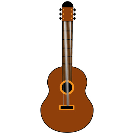 Guitar sign icon on white background. Vector illustration.のイラスト素材