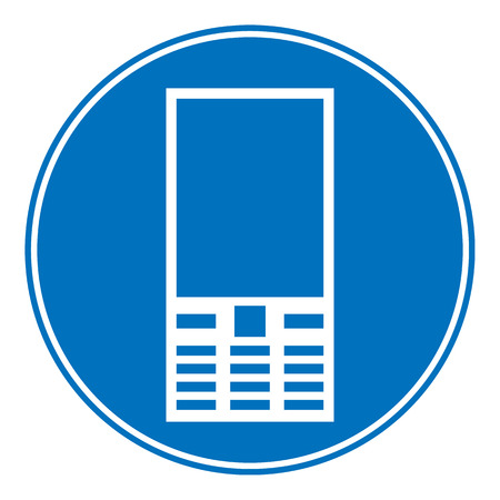 Phone allowing sign on white backgroundのイラスト素材