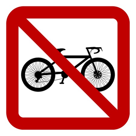 No bike sign on white background. Vector illustration.のイラスト素材