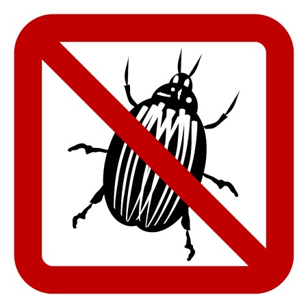 No bug sign on white background. Vector illustration.のイラスト素材