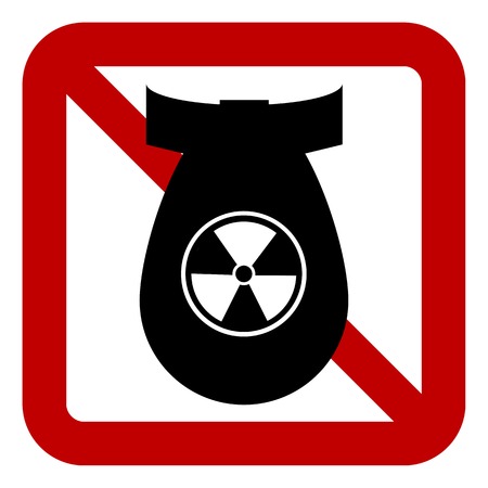 No bomb sign on white background. Vector illustration.のイラスト素材