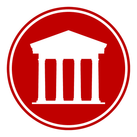 Bank button on white background. Vector illustration.のイラスト素材