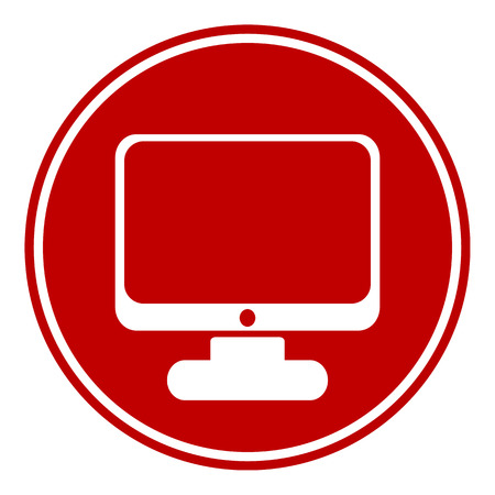 Computer button on white background. Vector illustration.のイラスト素材