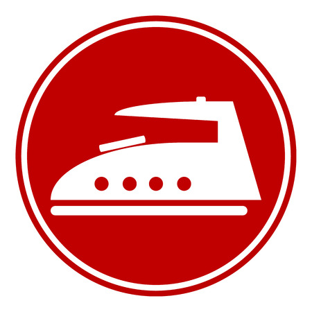 Iron button on white background. Vector illustration.のイラスト素材