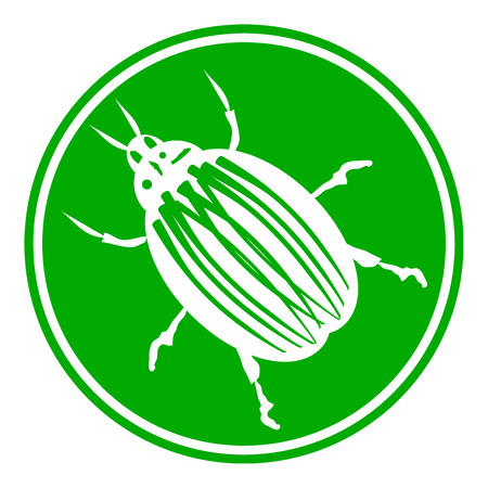 Bug button on white background. Vector illustration.のイラスト素材