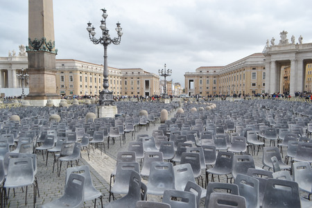 View of St. Peter's Square in Vatican.のeditorial素材