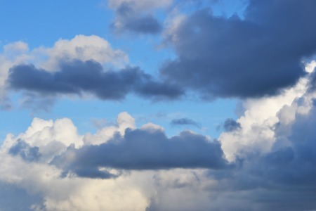 Beautiful cumulus clouds at evening.の写真素材