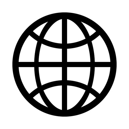 Icon globe on white background. Vector illustration.のイラスト素材