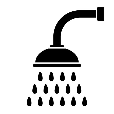 Shower icon on white background. Vector illustration.のイラスト素材