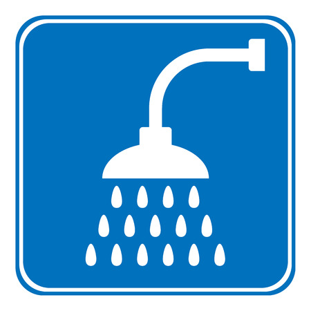 Shower icon on white background. Vector illustration.のイラスト素材