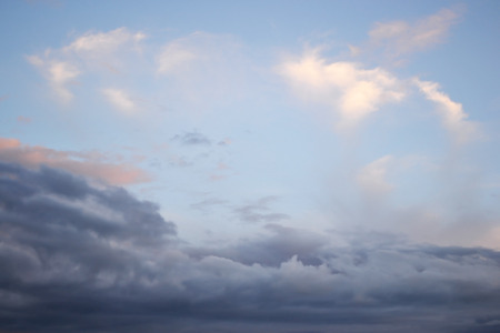 Sunset on a cloudy sky.
