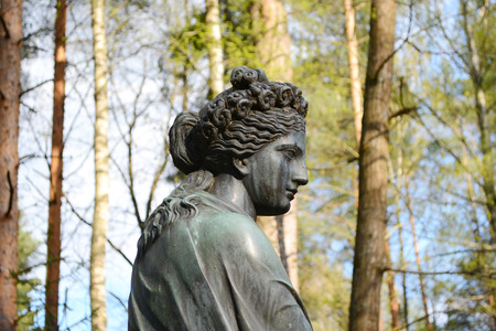 ST.PETERSBURG, RUSSIA - MAY 13, 2012: Statue of a woman in Pavlovsk park, suburb of St. Petersburg.のeditorial素材