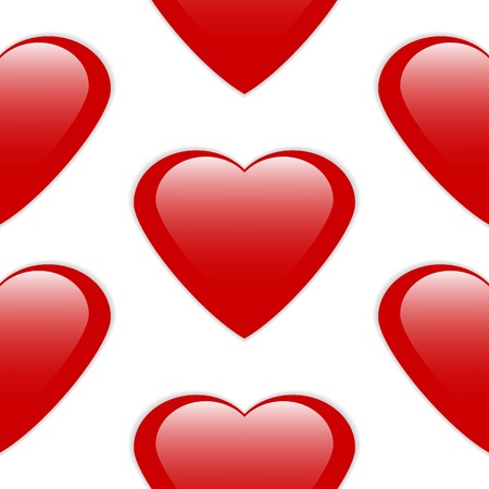 Love heart seamless pattern on white background.のイラスト素材