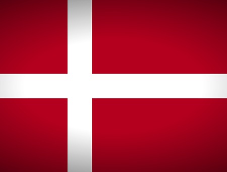 Flag of Denmark. Vector illustration.のイラスト素材