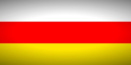 Flag of South Ossetia. Vector illustration.のイラスト素材