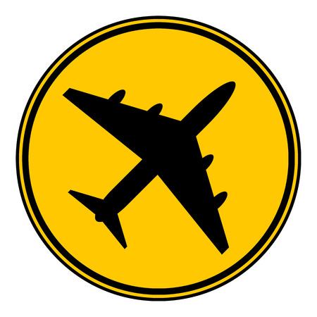 Plane button on white background. Vector illustration.のイラスト素材