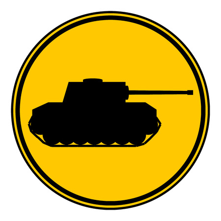 Panzer button on white background. Vector illustration.のイラスト素材