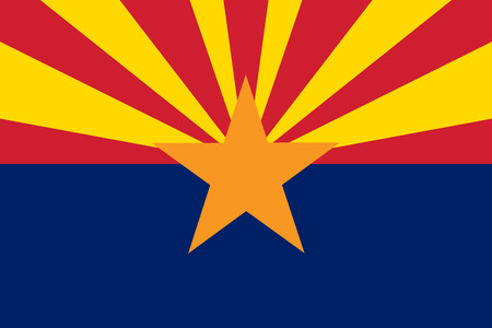 Flag of Arizona - vector illustration.のイラスト素材