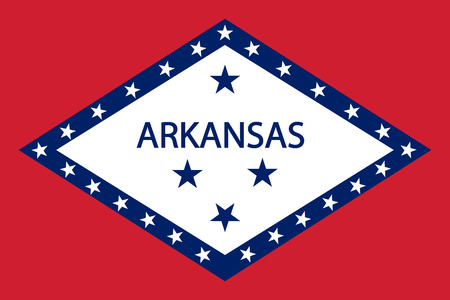 Flag of Arkansas - vector illustration.のイラスト素材