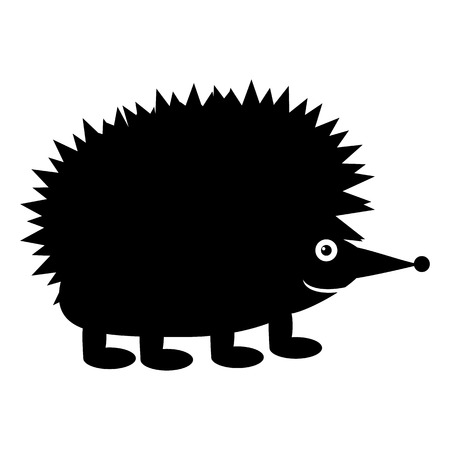 Hedgehog icon on white backgroundのイラスト素材