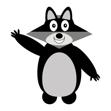 Raccoon face icon isolated on white backgroundのイラスト素材
