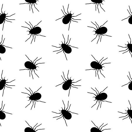 Spider seamless pattern on white backgroundのイラスト素材