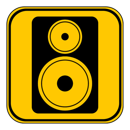 Audio speaker button on white background. Vector illustration.のイラスト素材