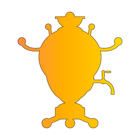 Samovar icon isolated on white background. Vector illustration.のイラスト素材
