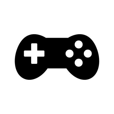 Video game icon isolated on white background. Vector illustration.