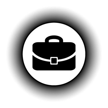 Portfolio symbol button on white background. Vector illustration.のイラスト素材