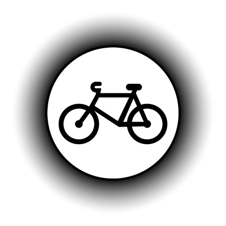 Bike button on white background. Vector illustration.のイラスト素材