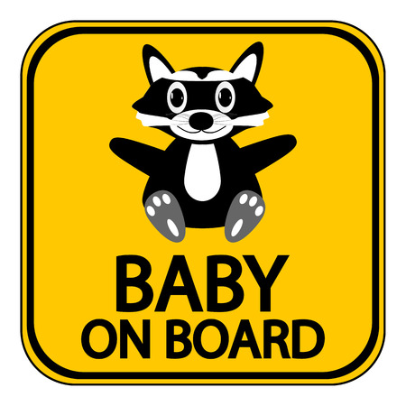Baby on board sign on white background. のイラスト素材