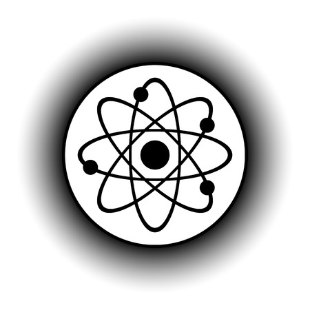 Atom button on white background. Vector illustration.のイラスト素材