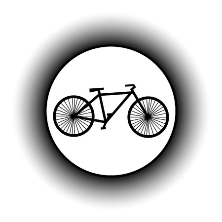 Bike button on white background. Vector illustration.のイラスト素材