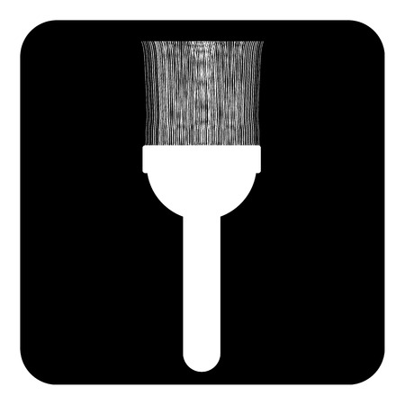 Brush icon on white background. Vector illustration.のイラスト素材