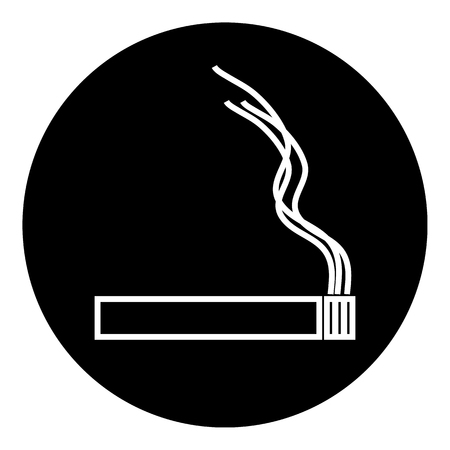 Cigarette icon on white background. Vector illustration.のイラスト素材